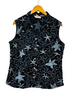 Fresh Produce Starfish Print Sleeveless Blouse